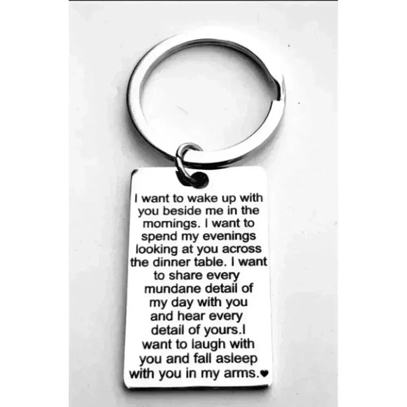 To My Love I Wanna Wake Up With You ... Keychain - Picture 1 of 1